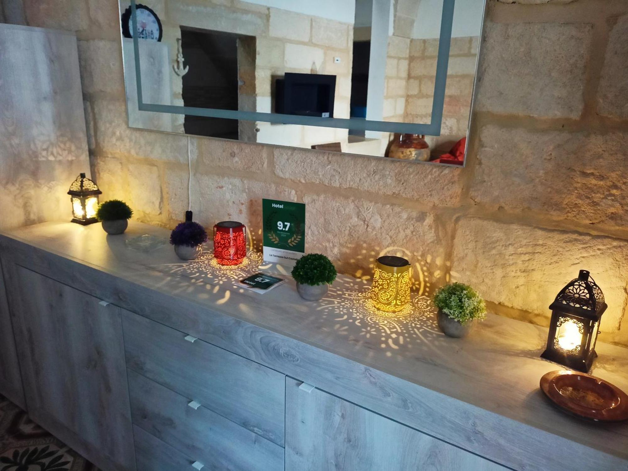 Ferienwohnung La Terrazza Sul Castello Palmariggi Exterior foto